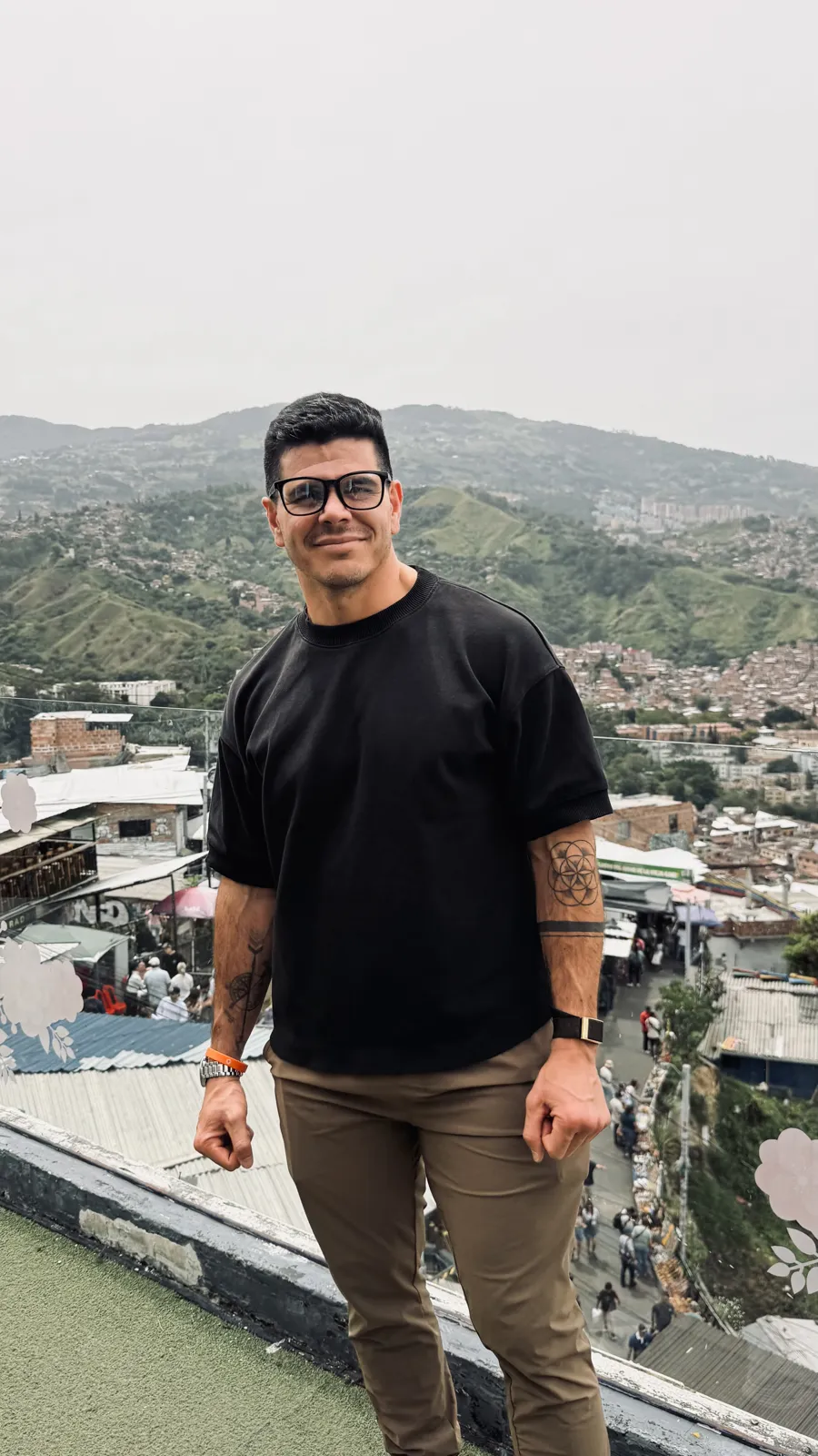 Andres Ayesta overlooking Medellín