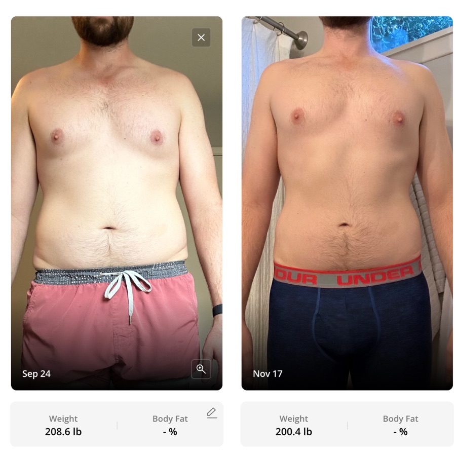 Client before and after coaching
